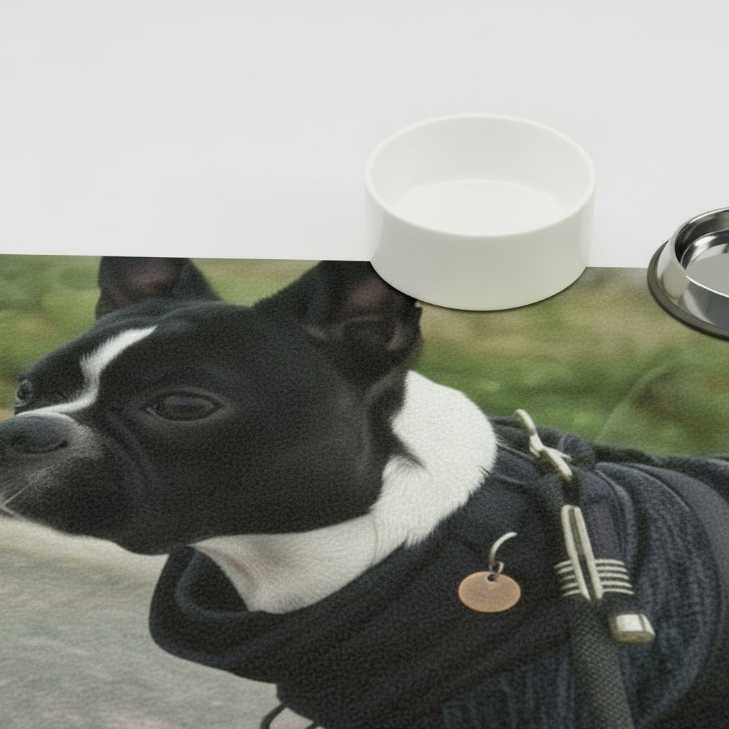 Personalized Dog Food Mat — Pet Placemat with Dog Photo (12x18) .