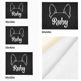 Big Ears With Boston Terrier Name - Personalized Flannel Breathable Blanket
