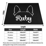 Big Ears With Boston Terrier Name - Personalized Flannel Breathable Blanket