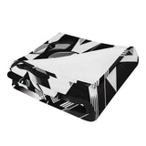 Geometric Canine Mosaic Flannel Blanket