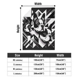 Geometric Canine Mosaic Flannel Blanket