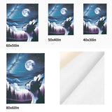 Boston Terrier Dog Gazing At The Starry Night Sky Flannel Blanket