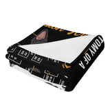 The Anatomy Of A Boston Terrier Flannel Blanket