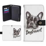 Dogtrovert Boston Terrier Dog Phone Flip Case PU Leather Cover for Most Mobile Phone Models