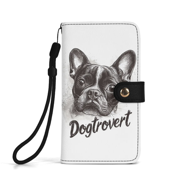 Dogtrovert Boston Terrier Dog Phone Flip Case PU Leather Cover for Most Mobile Phone Models