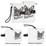 Dogtrovert Boston Terrier Dog Phone Flip Case PU Leather Cover for Most Mobile Phone Models