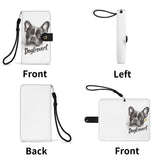 Dogtrovert Boston Terrier Dog Phone Flip Case PU Leather Cover for Most Mobile Phone Models