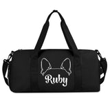 Personalized Sports Luggage Bag Gym Bag Duffle Bag - Big Ears With Boston Terrier Name