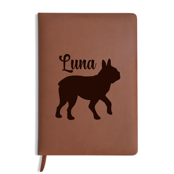 Personalized Engraved Brown Notebook For Your Dogs Diary