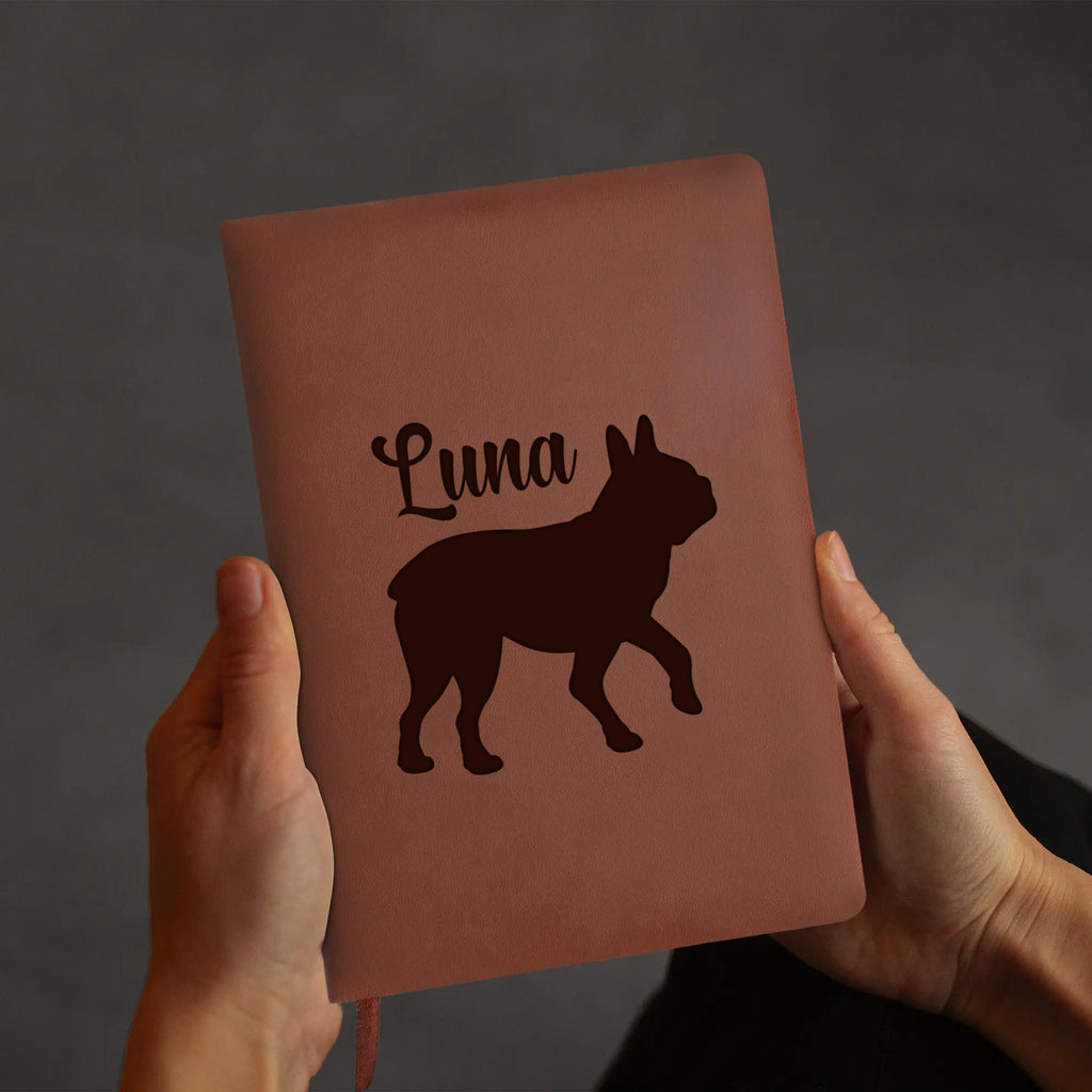 Personalized Engraved Brown Notebook For Your Dogs Diary