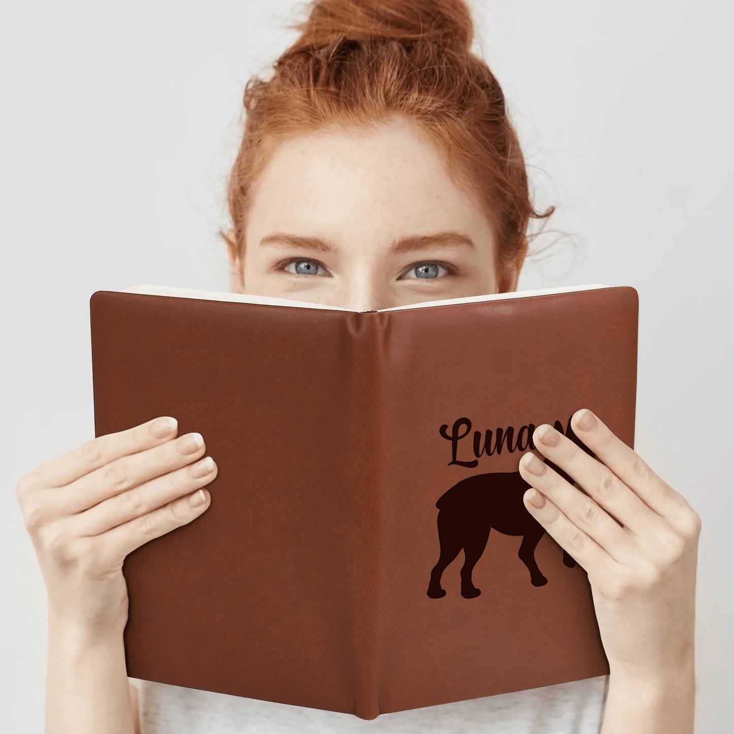 Personalized Engraved Brown Notebook For Your Dogs Diary