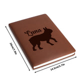 Personalized Engraved Brown Notebook For Your Dogs Diary