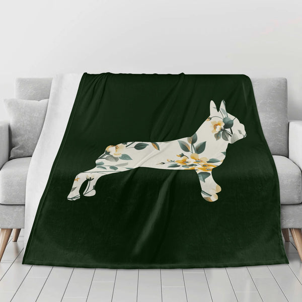 Lucy - Boston Terrier Dog Flannel Blanket