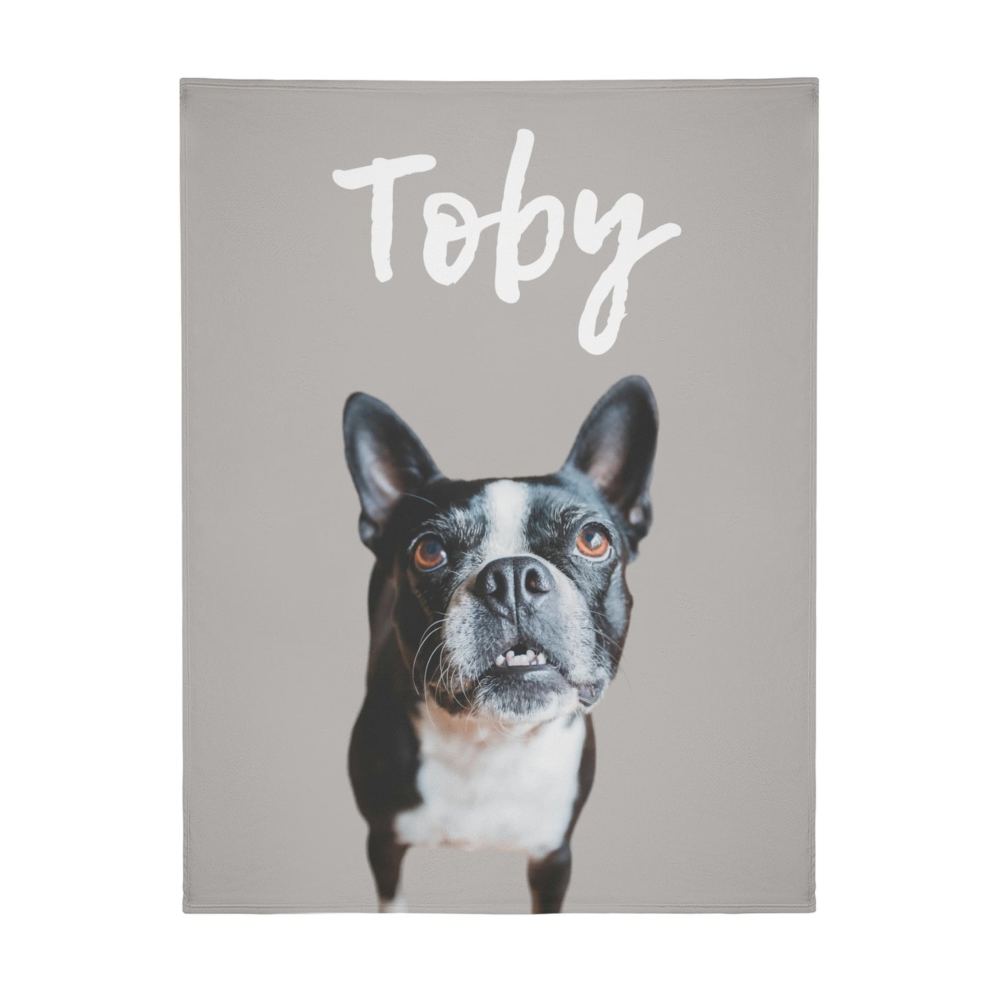 Personalized Dog Flannel Blanket Using Pet Photo And Name - 4 Sizes