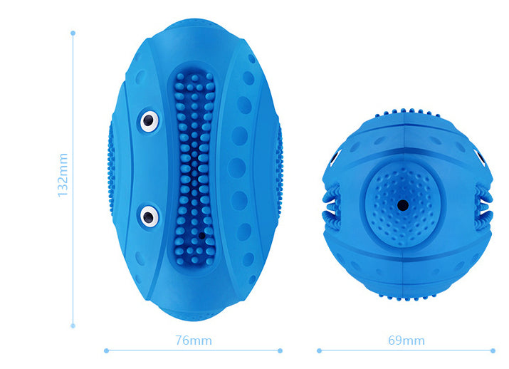 Chewy Grin - Football Shaped Dog Toy - Durable, Squeaky Dog Toy for Fun and Dental Health