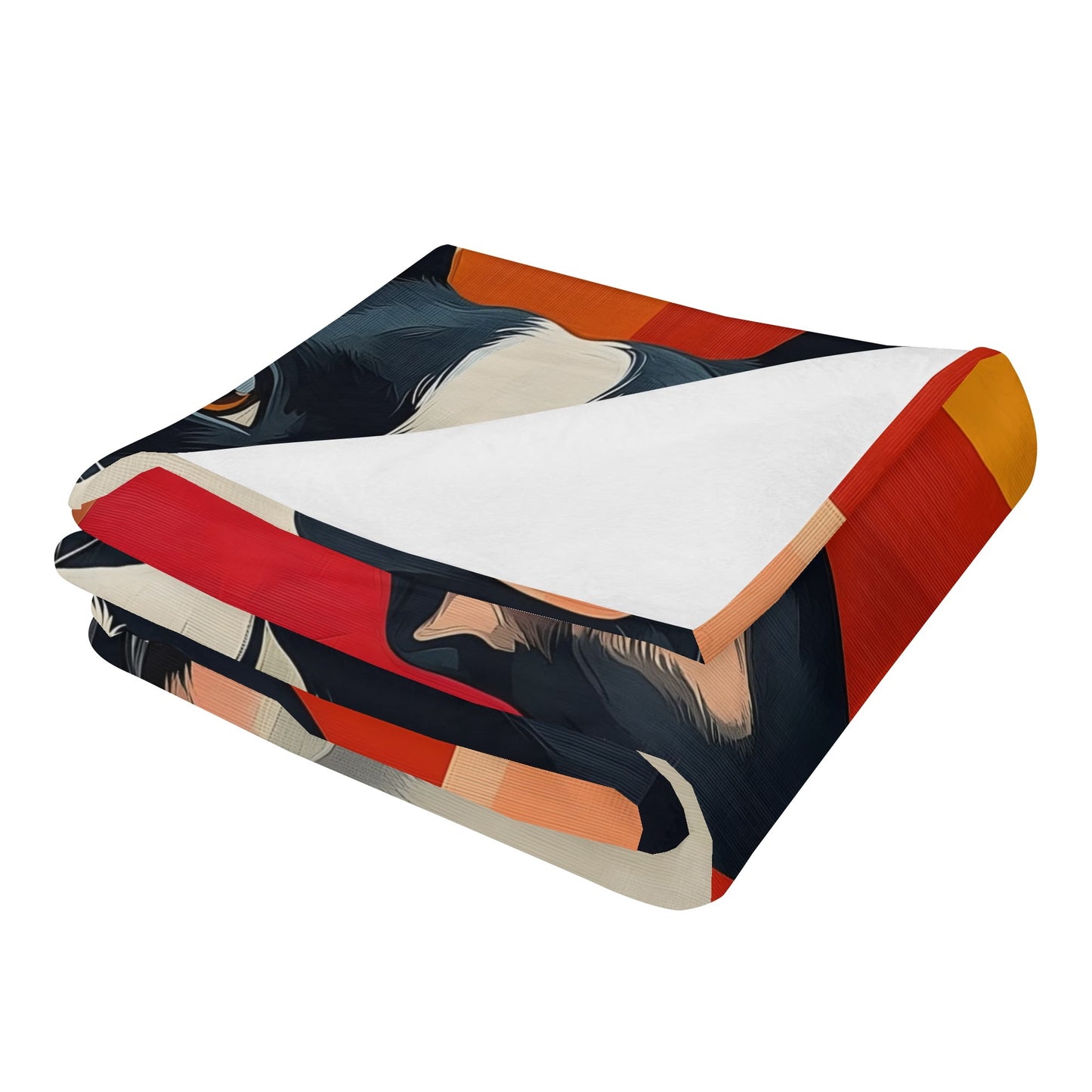 Cozy Flannel Blanket with Stylish Boston Terrier Art - Available in 4 Sizes