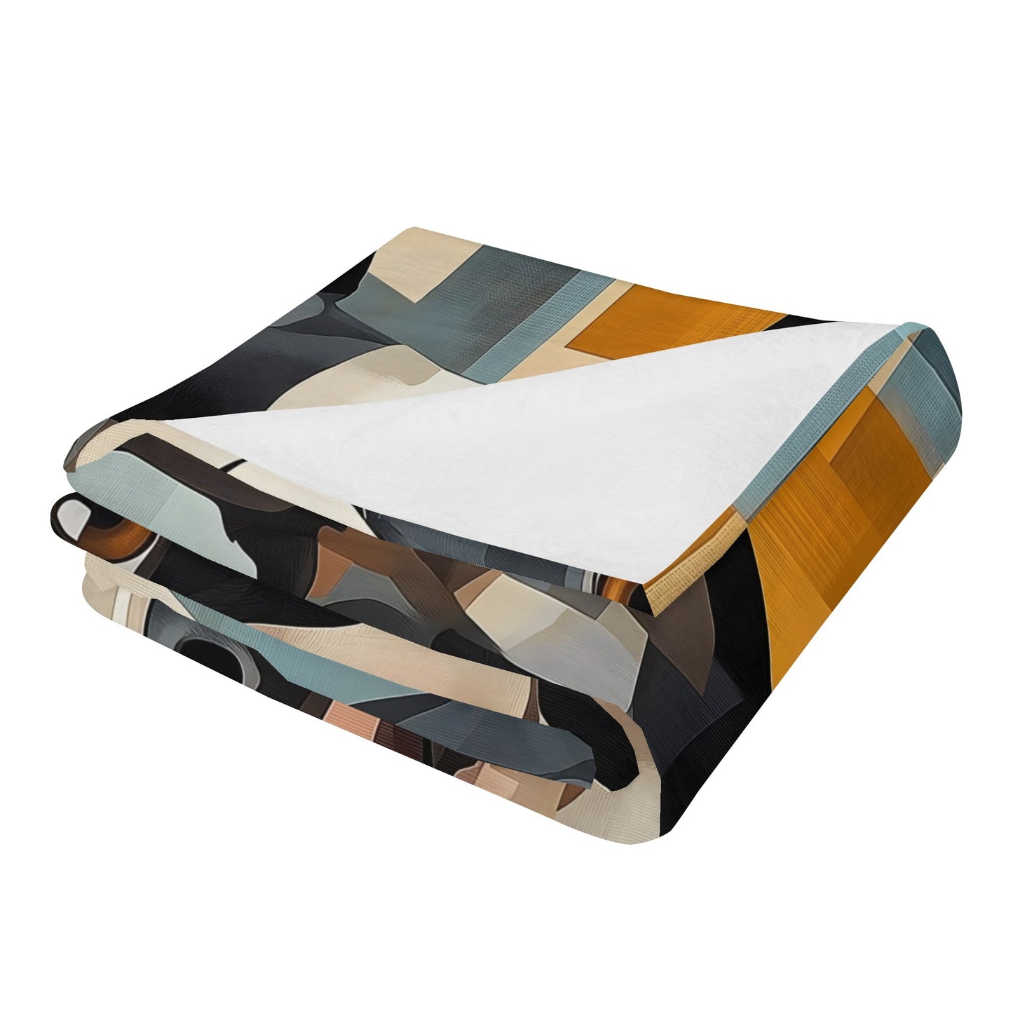 Cozy Flannel Blanket with Modern Boston Terrier Art - Available in 4 Sizes