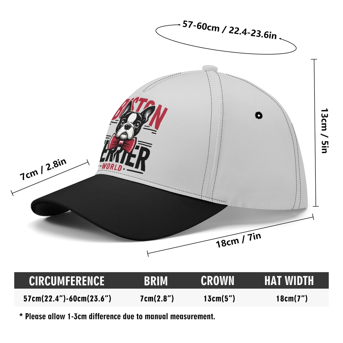 Boston Terrier World Baseball Cap
