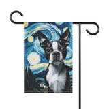 Starry Night - Boston Terrier Garden & House Banner