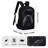 Boston Terrier Dog Face Closeup 17 Inch Laptop Backpack