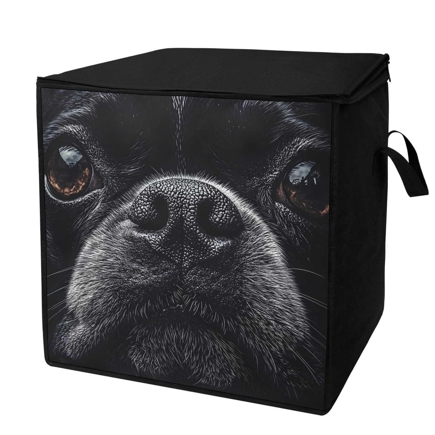 Boston Terrier Dog Face Closeup Storage Box Bag