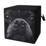 Boston Terrier Dog Face Closeup Storage Box Bag