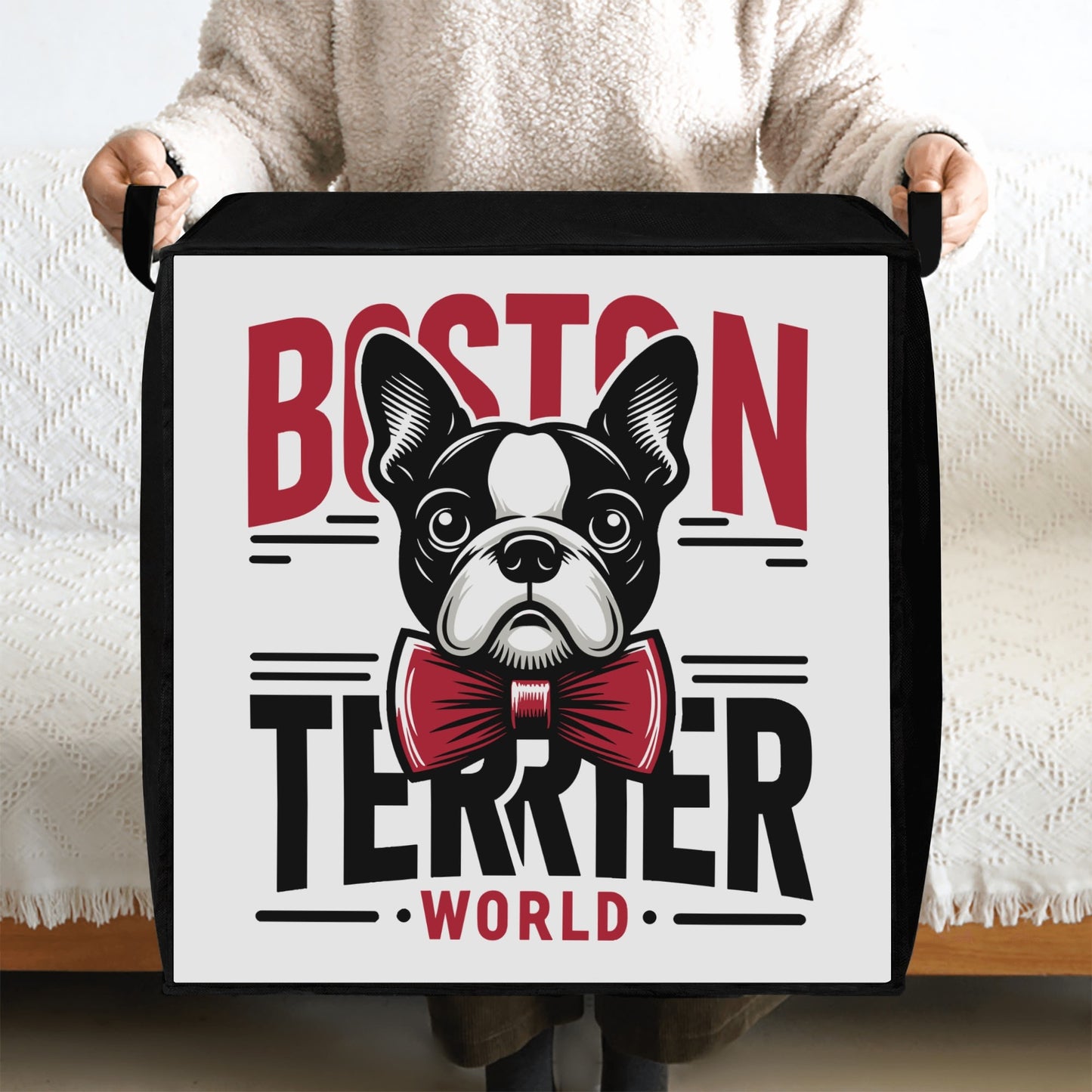 Boston Terrier World Storage Box Bag