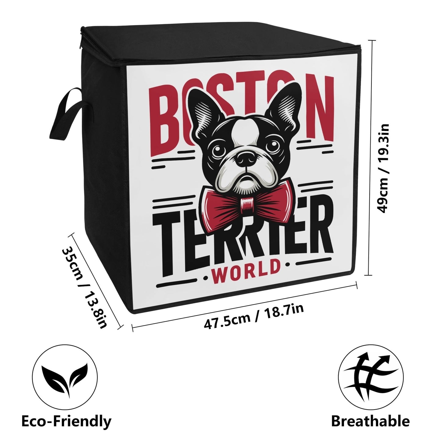 Boston Terrier World Storage Box Bag