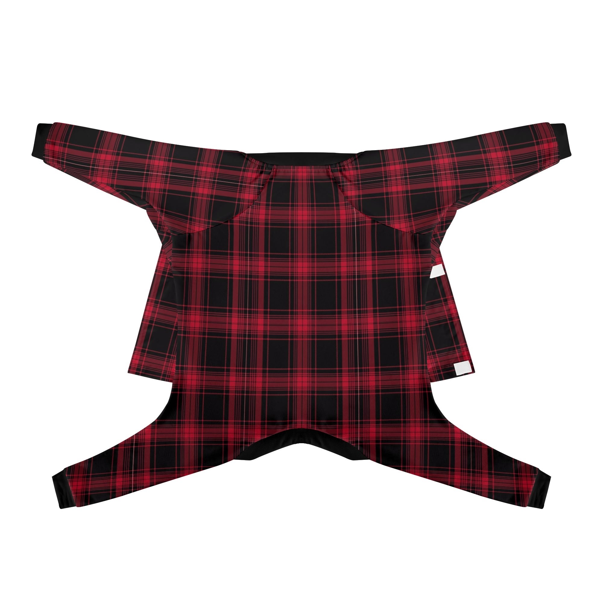Red Plaid Dog Pajama - Ultra-Soft and Stretch