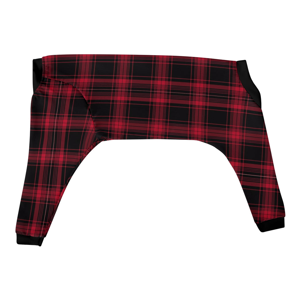 Red Plaid Dog Pajama - Ultra-Soft and Stretch