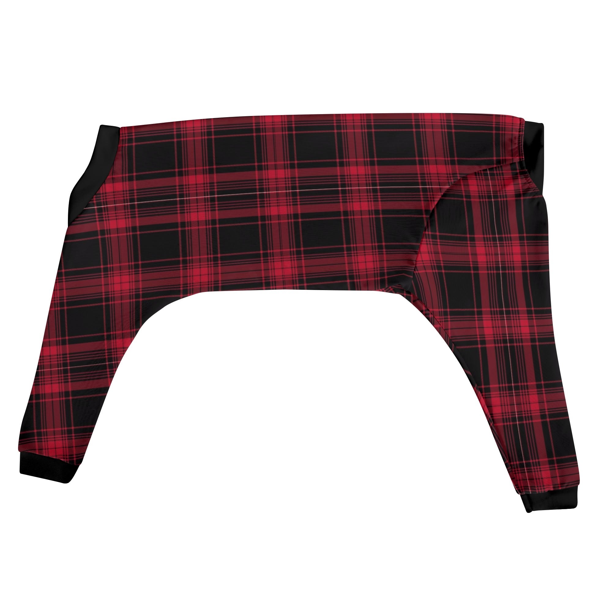 Red Plaid Dog Pajama - Ultra-Soft and Stretch