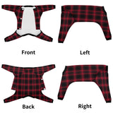 Red Plaid Dog Pajama - Ultra-Soft and Stretch