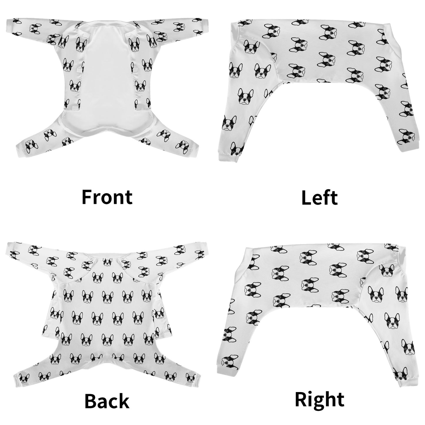 Boston Terrier Dog Faces Dog Pajama - Ultra-Soft and Stretch