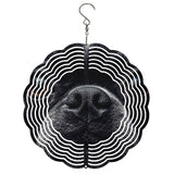 Boston Terrier Nose Cute Round Hanging Wind Spinner for Decor