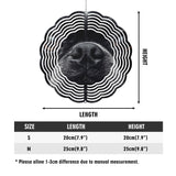 Boston Terrier Nose Cute Round Hanging Wind Spinner for Decor