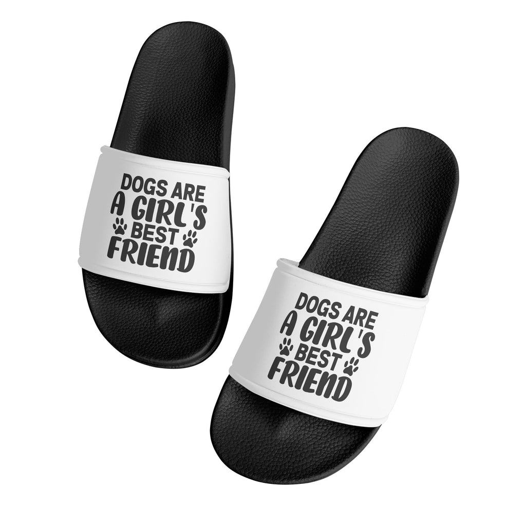 Dogs Are A Girls Best Friend Womens Colorful PVC Slides