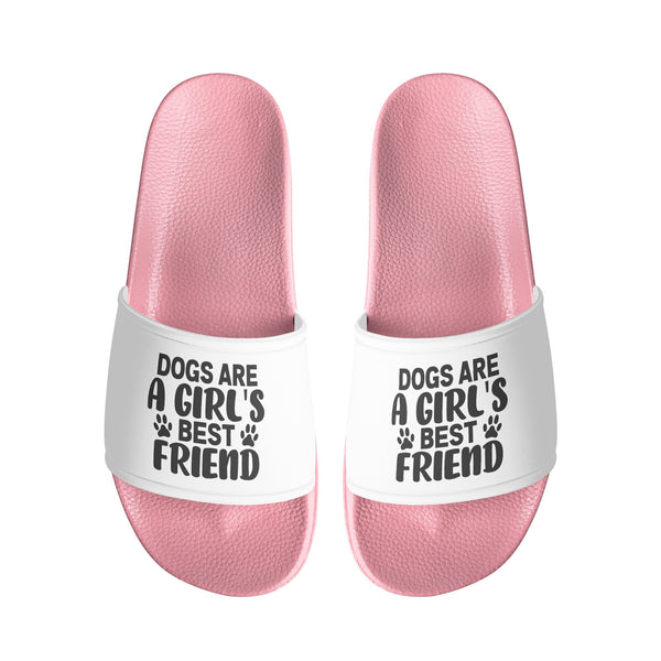 Dogs Are A Girls Best Friend Womens Colorful PVC Slides