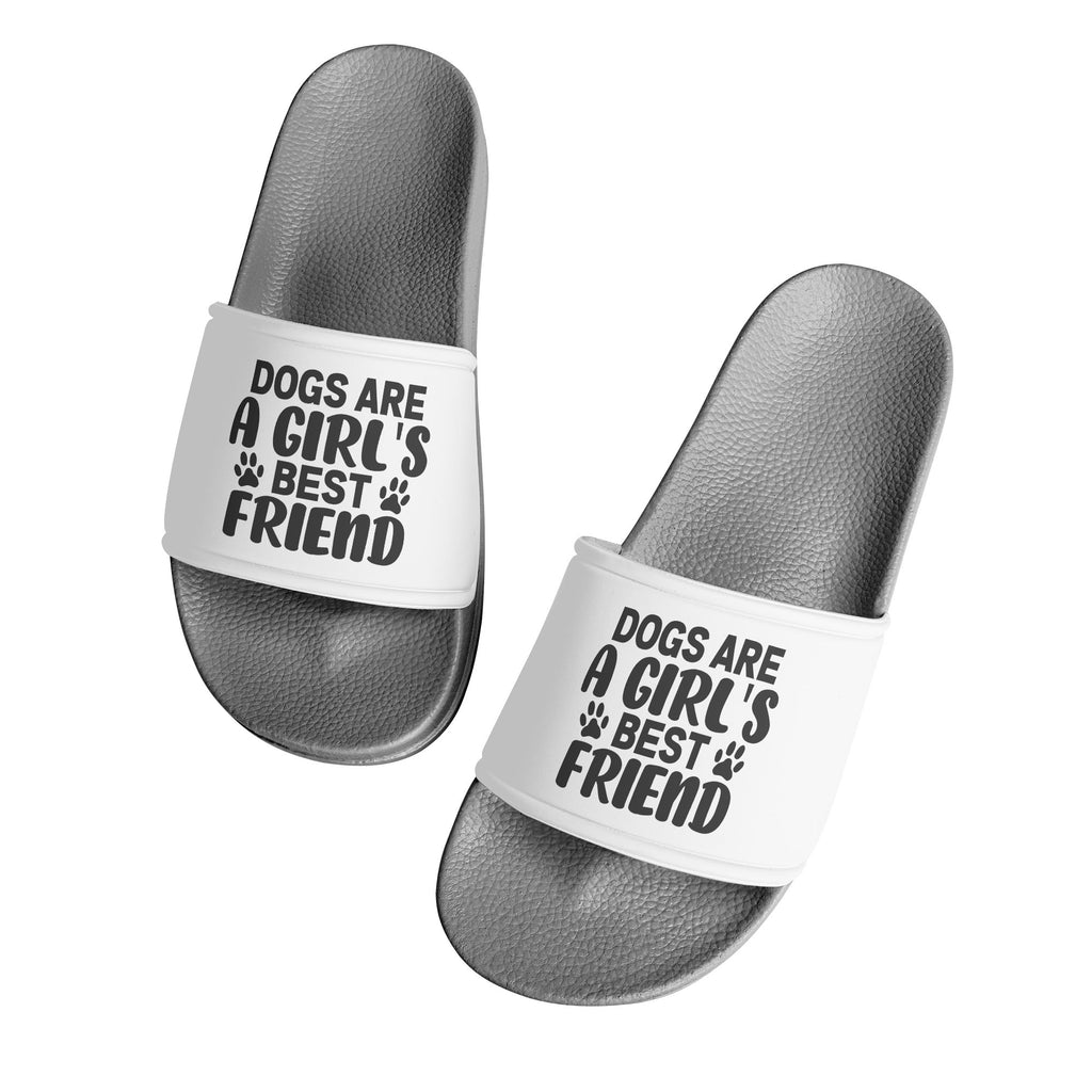 Dogs Are A Girls Best Friend Womens Colorful PVC Slides