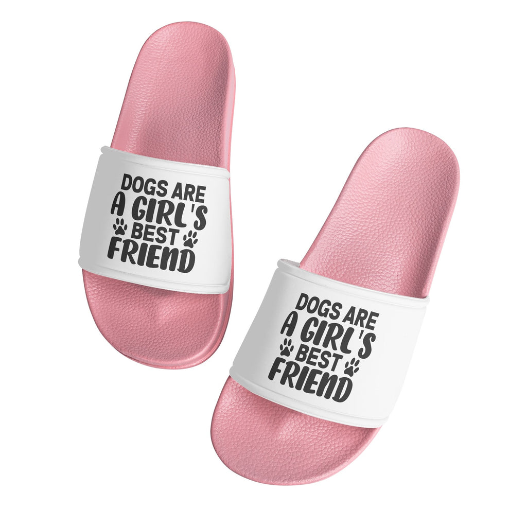 Dogs Are A Girls Best Friend Womens Colorful PVC Slides