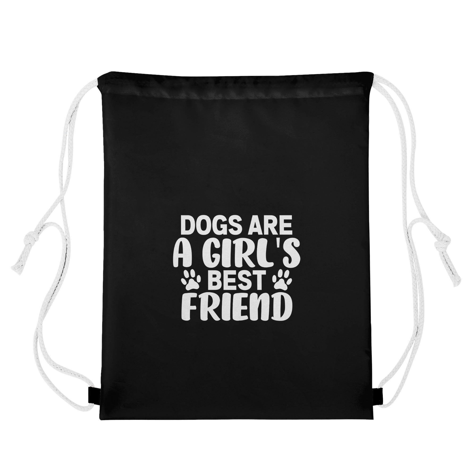 Dogs Are A Girls Best Friend Drawstring Bag