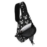 Bostie Faces Chest Crossbody Bag with Adjustable Strap