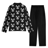 Bostie Faces Unisex Long Sleeve Adult Nightwear Pajama Set