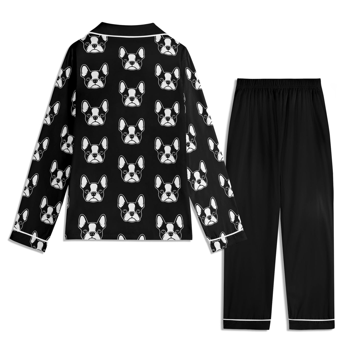 Bostie Faces Childrens Long Sleeve Nightwear Pajama Set with Pockets