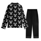 Bostie Faces Childrens Long Sleeve Nightwear Pajama Set with Pockets