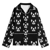 Bostie Faces Childrens Long Sleeve Nightwear Pajama Set with Pockets