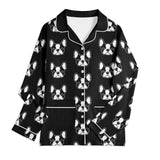 Bostie Faces Childrens Long Sleeve Nightwear Pajama Set with Pockets