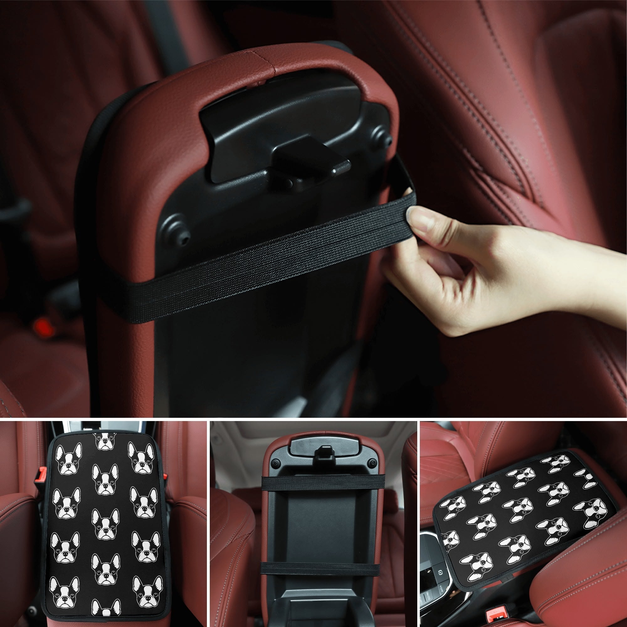 Bostie Faces Car Armrest Pad Cover