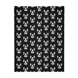 Bostie Faces Flannel Blanket - Black
