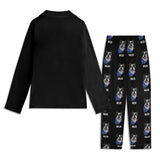 Custom Dog Portrait Childrens Long Sleeve Nightwear Pajama Set Using Dog Photo and Name