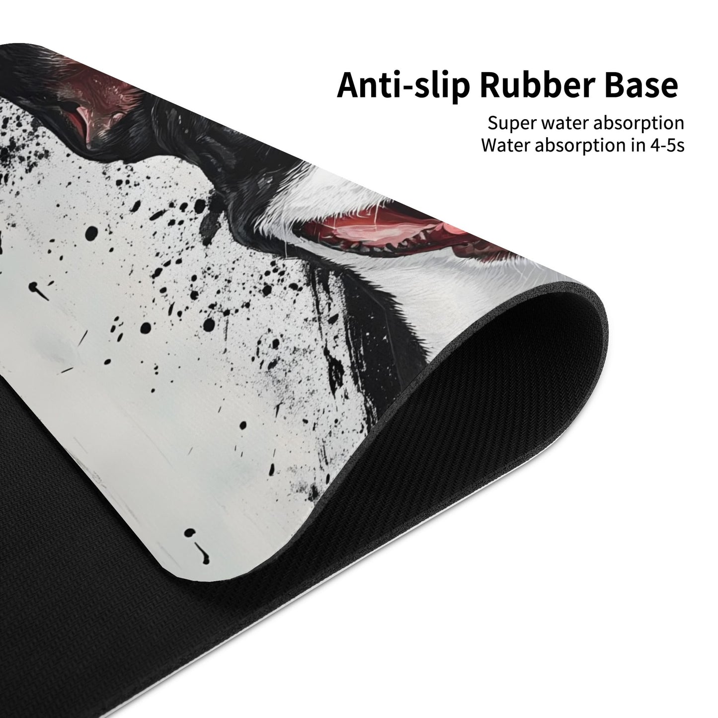 Black and White Boston Terrier Art Bath Mat